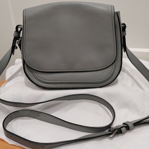 Marc Jacobs New York "Rider" Gray Leather Crossbody Handbag